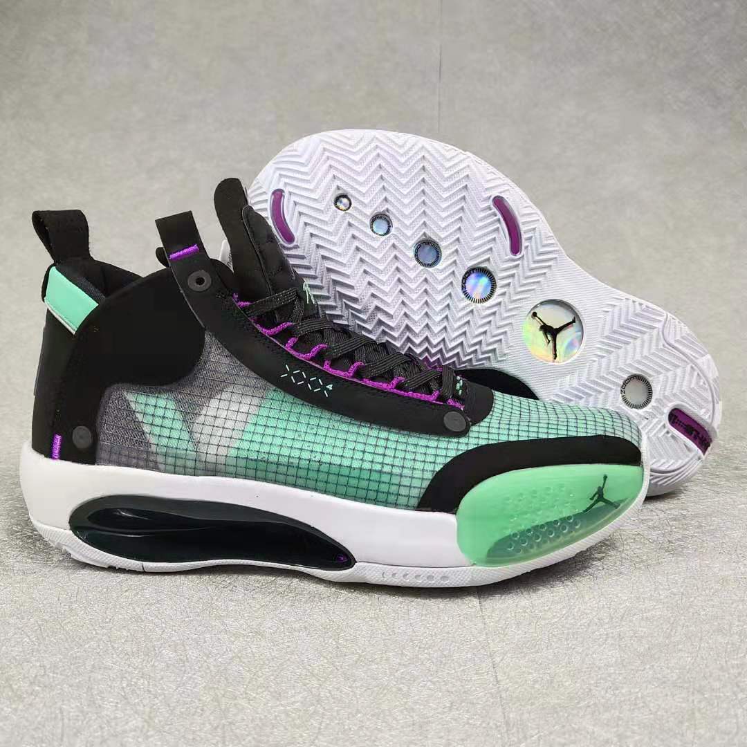 2019 Air Jordan 34 Green Black Pink White Shoes